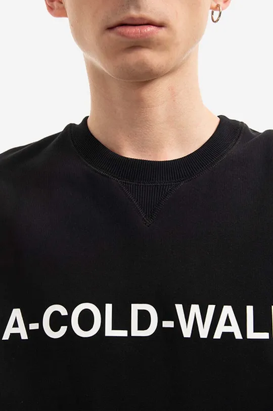 czarny A-COLD-WALL* bluza bawełniana Essential Logo Crewneck