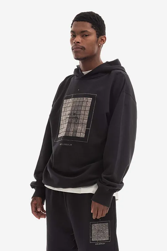 A-COLD-WALL* felpa in cotone Foil Grid Hoodie