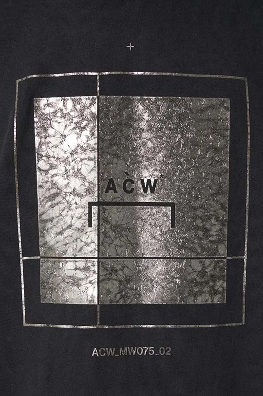 A-COLD-WALL* bluza bawełniana Foil Grid Crewneck ACWMW075.