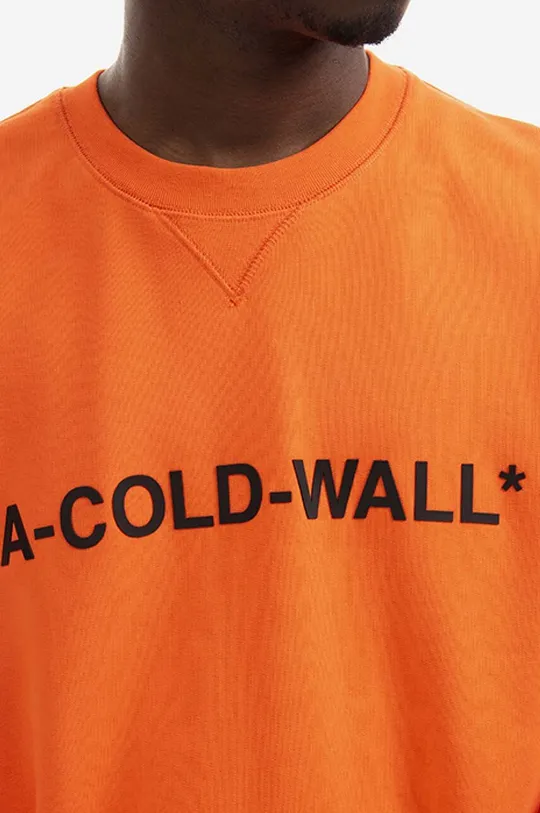 oranžová Bavlněná mikina A-COLD-WALL* Essential Logo Crewneck