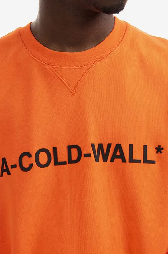 oranžová Bavlnená mikina A-COLD-WALL* Essential Logo Crewneck