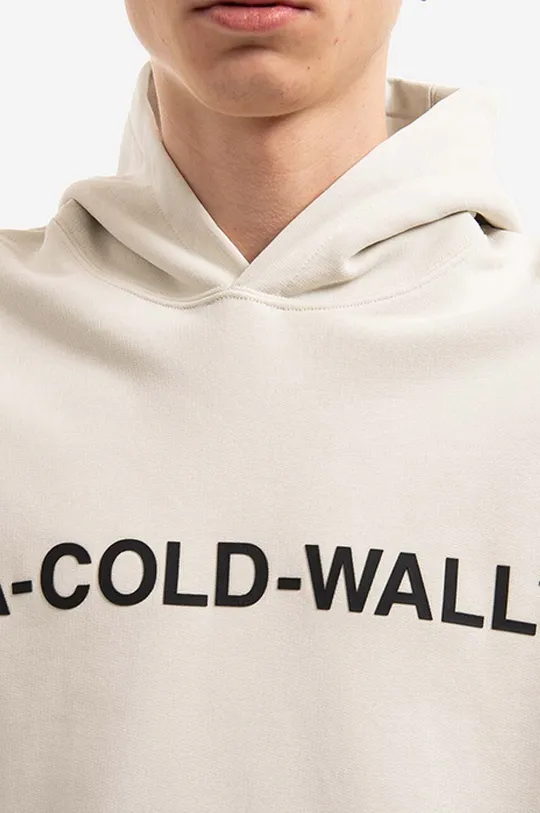 beżowy A-COLD-WALL* bluza bawełniana Essential Logo Hoodie