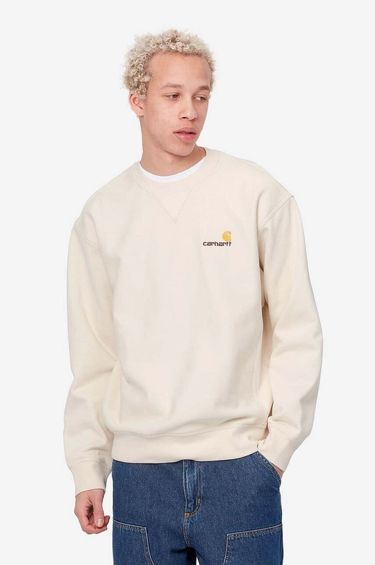 béžová Mikina Carhartt WIP American Script Sweat Pánský