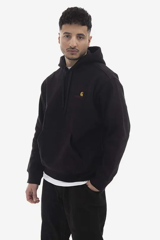 Carhartt WIP felpa Hooded American Script Sweatshirt I028279.