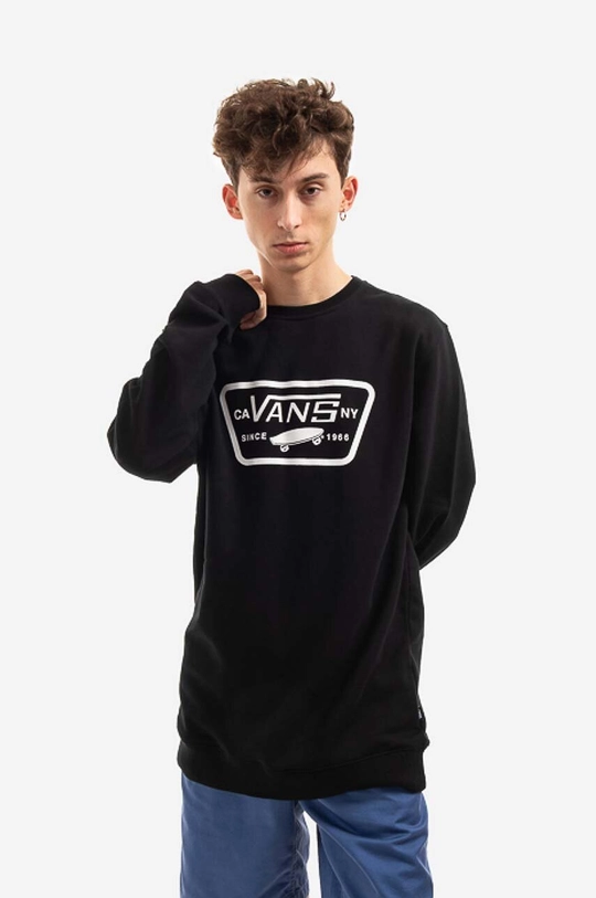 Vans bluza bawełniana Full Patch Crew II czarny