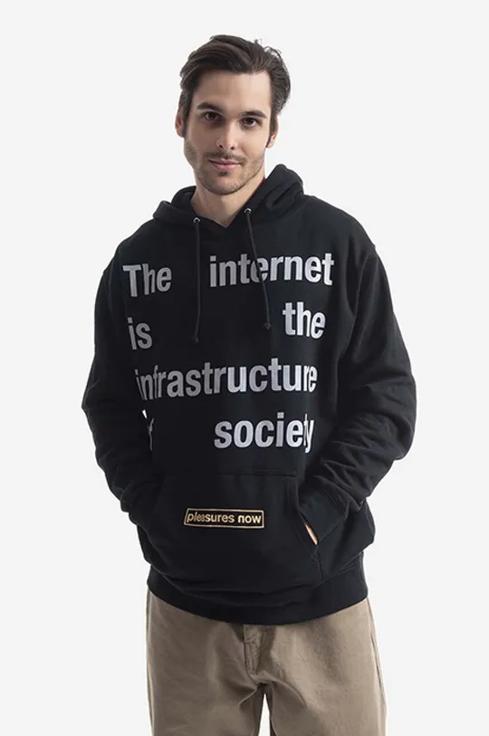 black PLEASURES sweatshirt Internet Hoody P21F050-BLACK Men’s