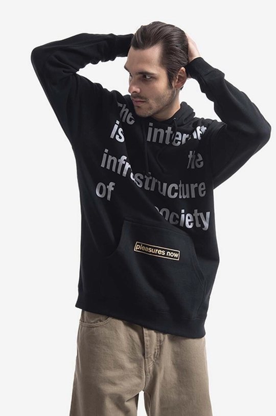 PLEASURES sweatshirt Internet Hoody P21F050-BLACK