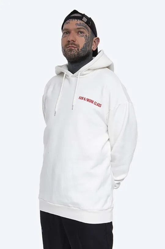 Han Kjøbenhavn cotton sweatshirt Artwork Hoodie white