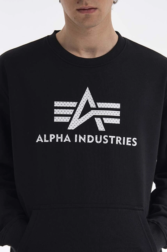 black Alpha Industries sweatshirt Alpha Industries 3D Logo Sweater 128302 03