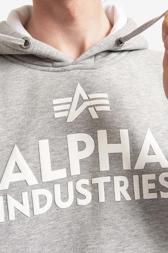 szary Alpha Industries bluza Foam Print Hoody