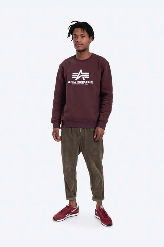 Alpha Industries bluză bluză Alpha Industries Basic 178302 21 burgundia