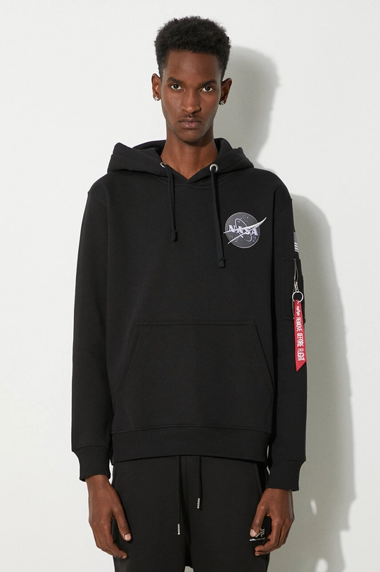 Суичър Alpha Industries Space Shuttle Hoody надпис черен 178317.03