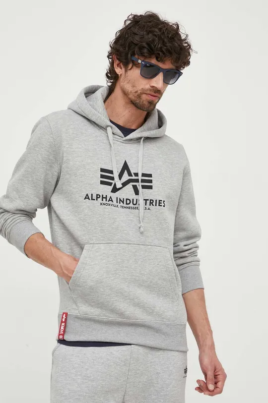 gray Alpha Industries sweatshirt Basic Hoody Men’s