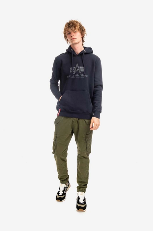 Кофта Alpha Industries Basic Hoody тёмно-синий