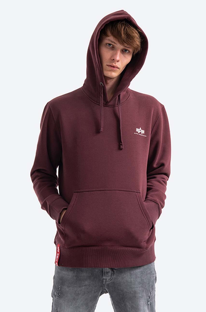 burgundské Mikina Alpha Industries Basic Pánsky