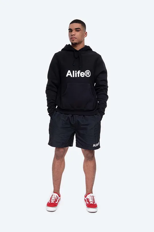 Alife cotton sweatshirt black