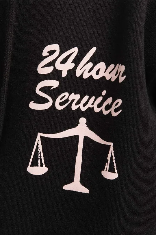 crna Pamučna dukserica Market 24 HR Lawyer Service Hoodie