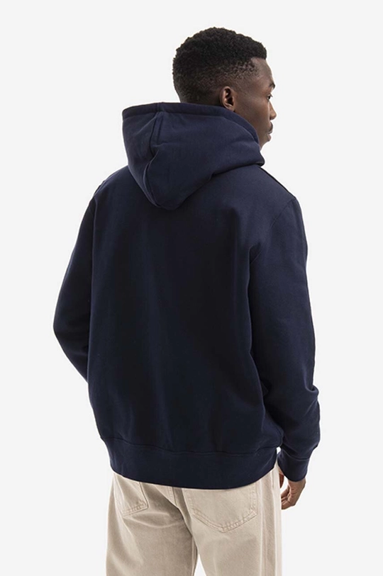 Bavlnená mikina Wood Wood Ian Crest Hoodie 10285600-2424 NAVY 100 % Organická bavlna