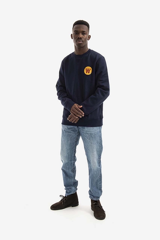 Wood Wood cotton sweatshirt Tye Badge navy