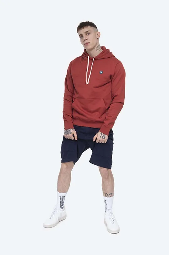 Wood Wood cotton sweatshirt Ian Hoodie red