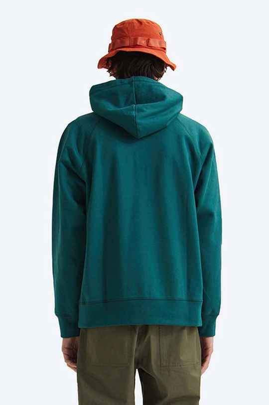 Wood Wood cotton sweatshirt Fred Ivy Hoodie green