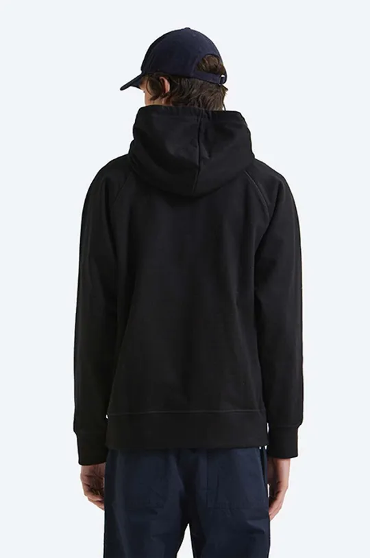 Wood Wood hanorac de bumbac Fred Ivy Hoodie negru