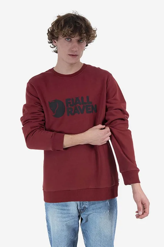 Fjallraven felpa in cotone Logo Sweater Uomo
