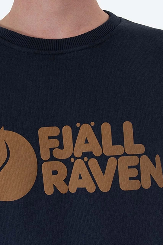 blu navy Fjallraven felpa in cotone Logo Sweater