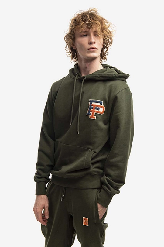 green Filling Pieces cotton sweatshirt Hoodie Patch Men’s