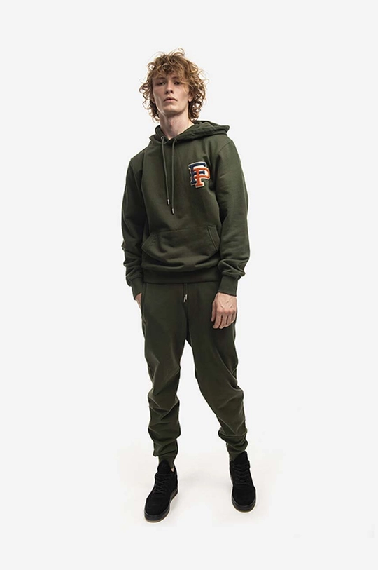 Βαμβακερή μπλούζα Filling Pieces Hoodie Patch πράσινο