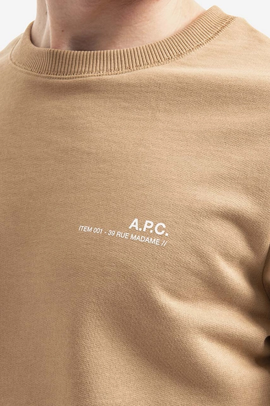 beżowy A.P.C. bluza bawełniana Sweat Item