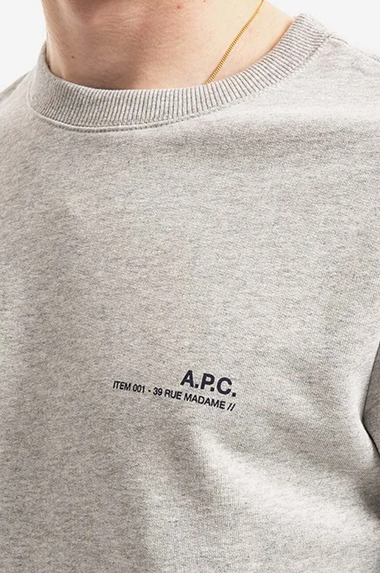 gray A.P.C. cotton sweatshirt Sweat Item COEAS-H27608 BLACK