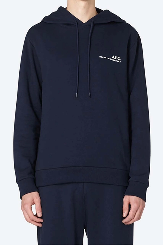 σκούρο μπλε Βαμβακερή μπλούζα A.P.C. Hoodie Item