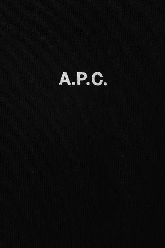 czarny A.P.C. bluza bawełniana A.P.C. Hoodie Larry