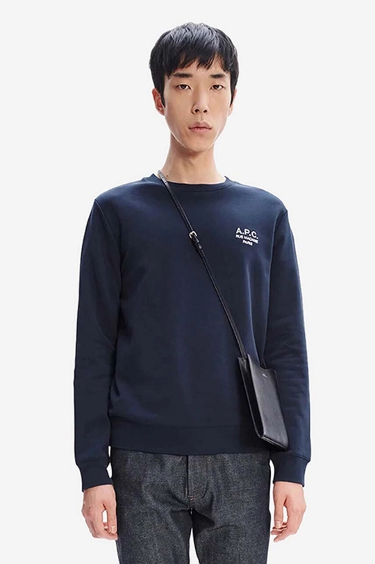 navy A.P.C. cotton sweatshirt Sweat Rider Men’s