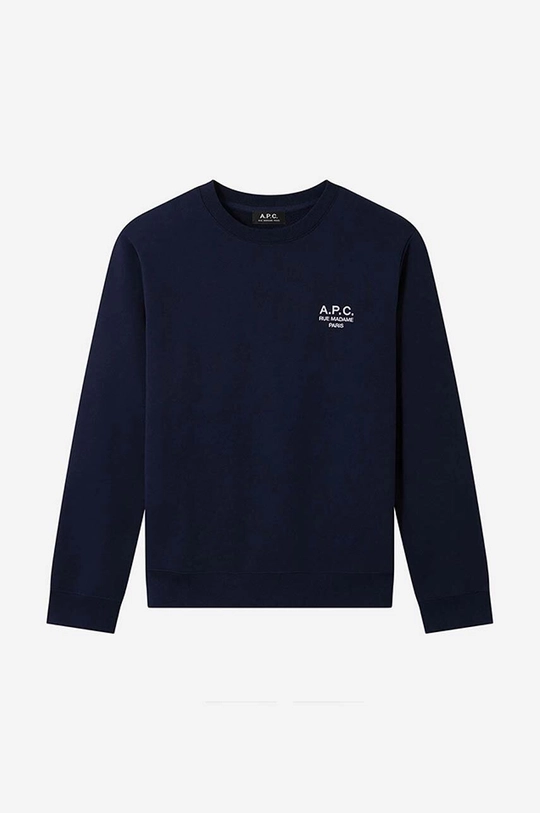 granatowy A.P.C. bluza bawełniana Sweat Rider