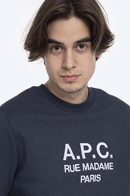 тёмно-синий Хлопковая кофта A.P.C. Sweat Rufus