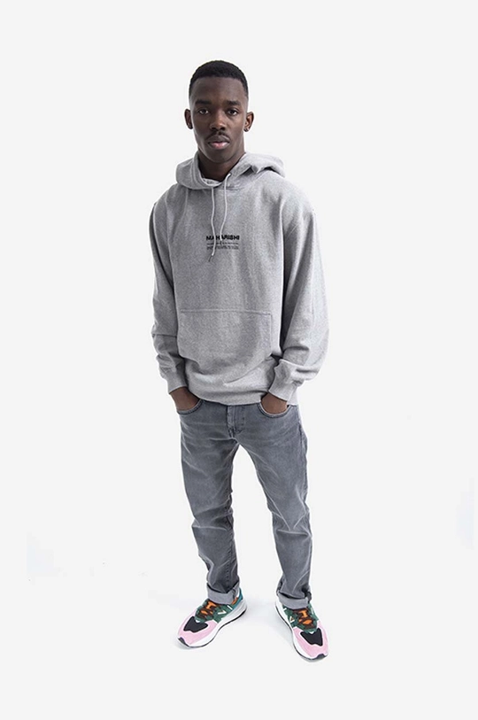 Bavlnená mikina Maharishi Miltype Embroidered Hooded Sweat 7010 GREY MARL sivá