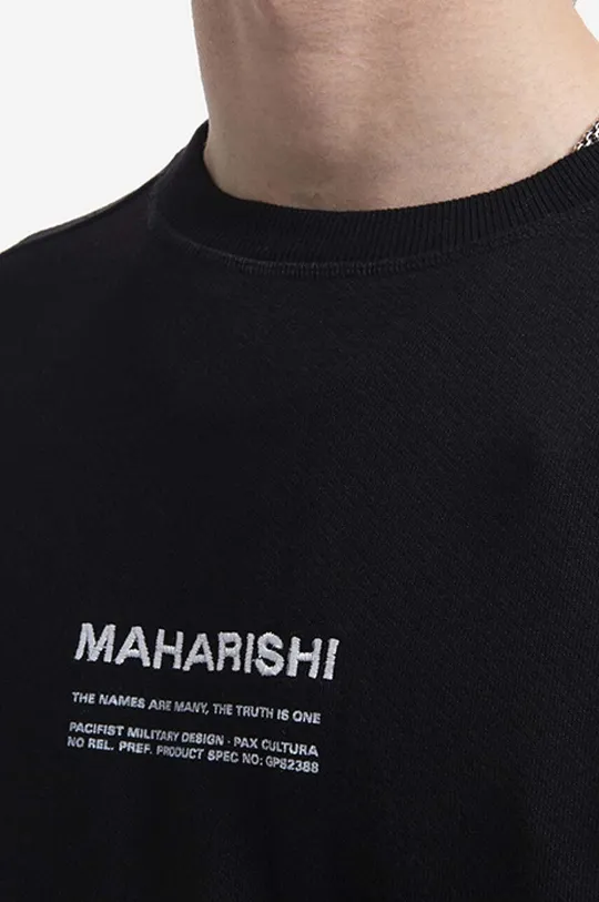 černá Bavlněná mikina Maharishi Miltype Embroidered Crew Sweat 7011 BLACK