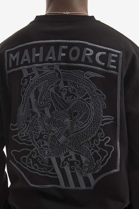 crna Pamučna dukserica Maharishi Maha Force Embroidered Crew