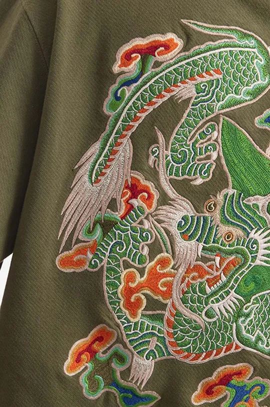 Bavlněná mikina Maharishi Force Embroidered 8076 OLIVE Pánský