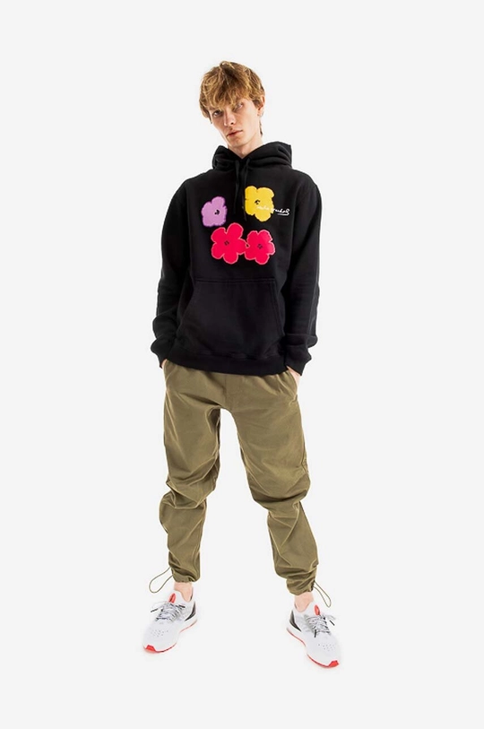 Maharishi cotton sweatshirt x Warhol Flowers black