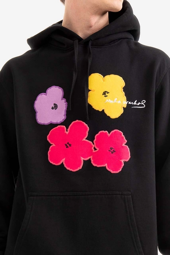 black Maharishi cotton sweatshirt x Warhol Flowers