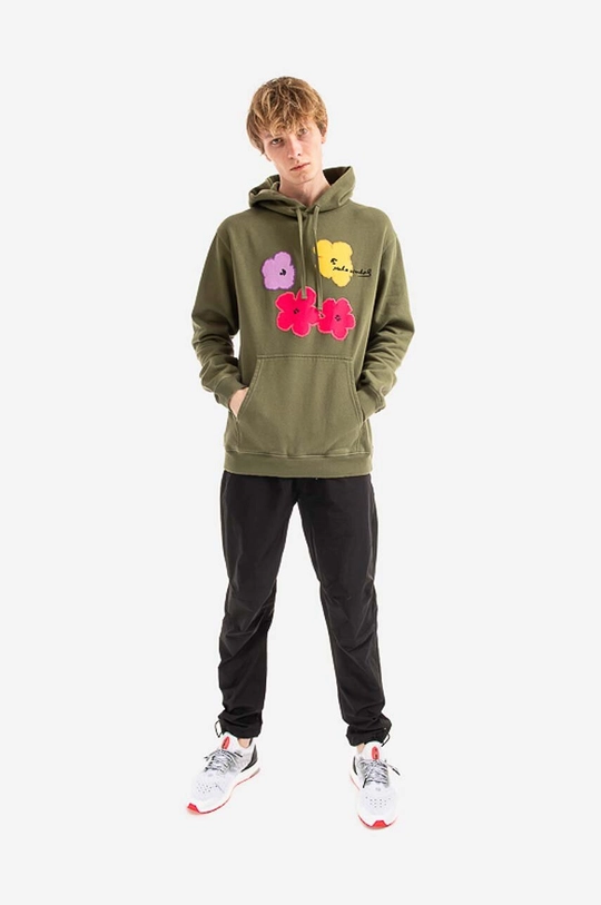 Maharishi bluza bawełniana x Warhol Flowers zielony