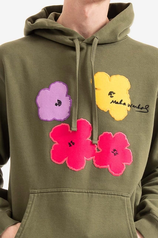 green Maharishi cotton sweatshirt Maharishi x Warhol Flowers