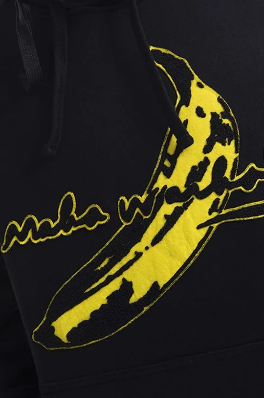 черен Памучен суичър Maharishi Banana x Warhol Chanile Banana Embroidery 9644 BLACK