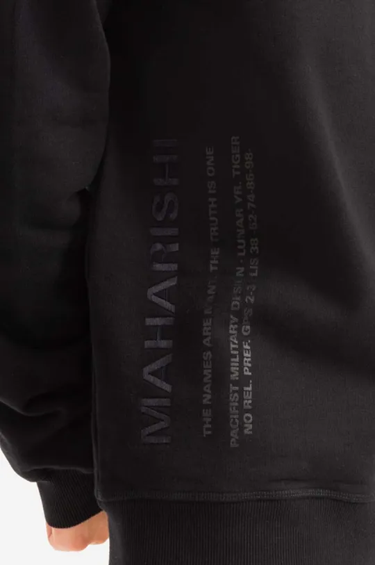 čierna Bavlnená mikina Maharishi Miltype Embroidered Crew Sweat Organic 420 9755 BLACK