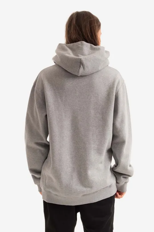 Pamučna dukserica Maharishi Miltype Hooded sweat Organic 420 9756 GREY MARL  100% Organski pamuk