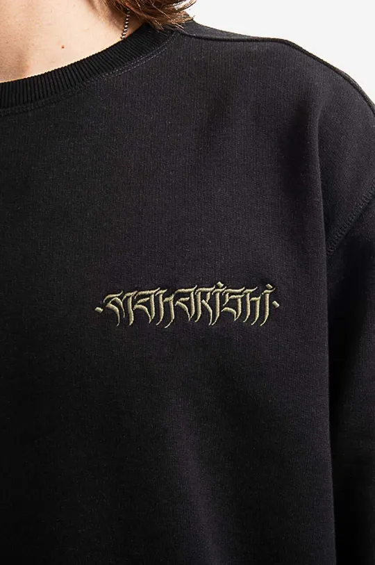 black Maharishi cotton sweatshirt Maha Crew