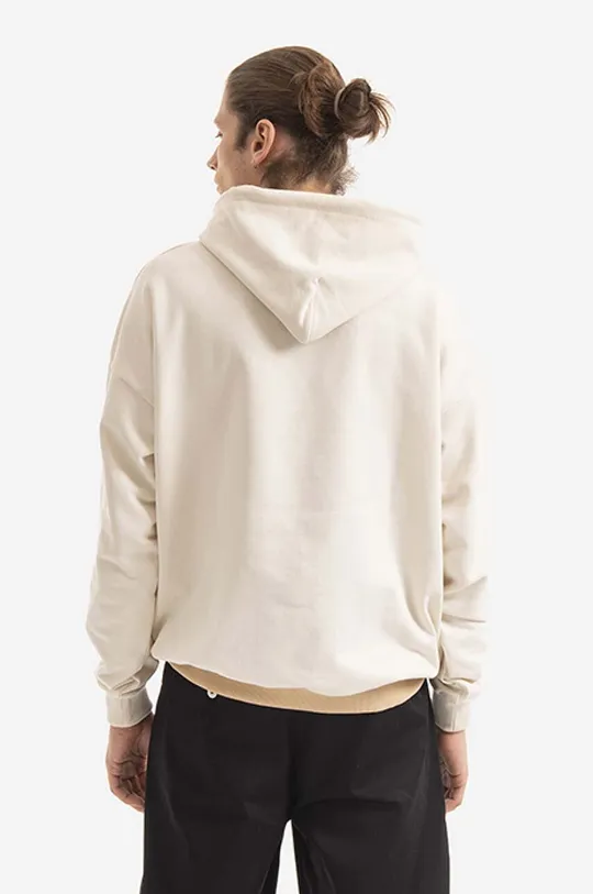 Bavlněná mikina Drôle de Monsieur Le Hoodie Argyle HO103 BEIGE  100 % Bavlna